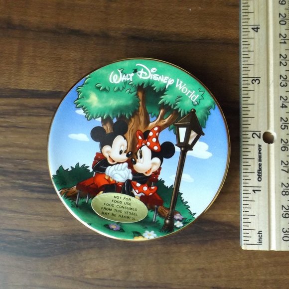 Porcelain ornament mini plate (#EV1442) - Picture 3 of 3